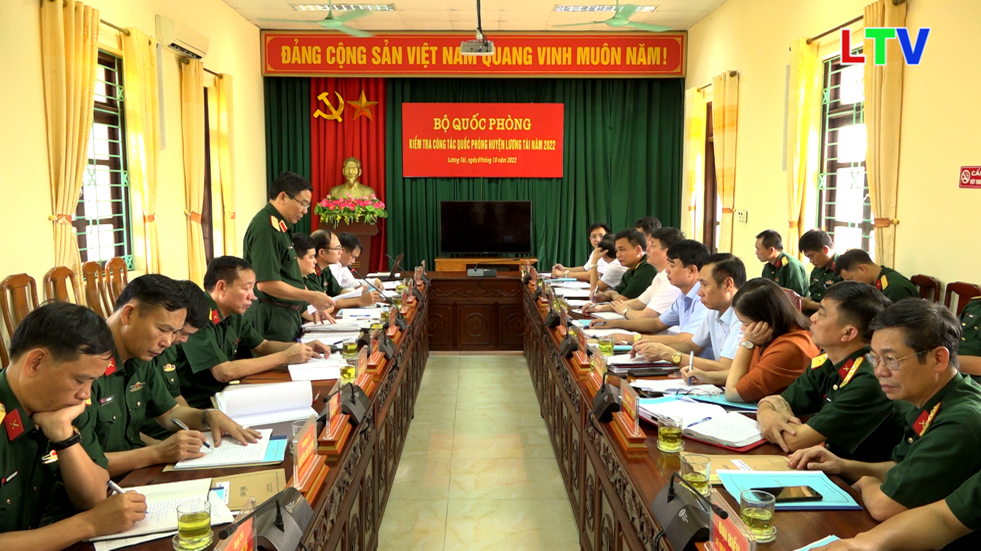 Bộ Quốc phòng kiểm tra công tác quốc phòng huyện Lương Tài.mp4